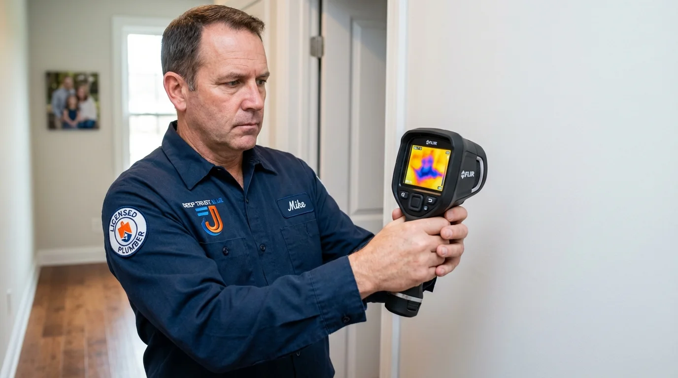 Thermal imaging leak detection by Johns Plumbing LLC in New Berlinville